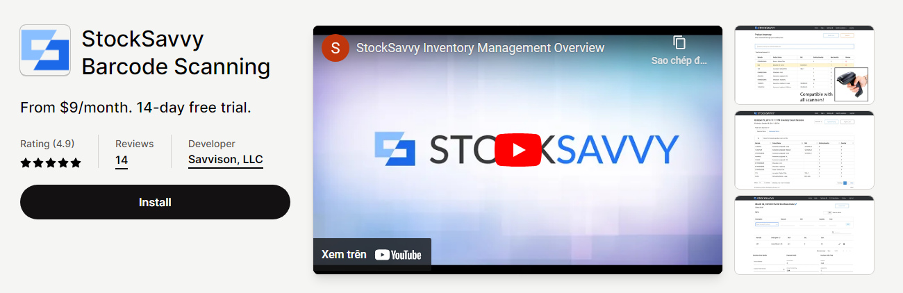 StockSavvy Barcode Scanning